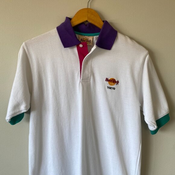 Vintage Hard Rock Cafe Tokyo Japan Short Sleeve Collared Polo Shirt, Golf Shirt - Picture 2 of 6